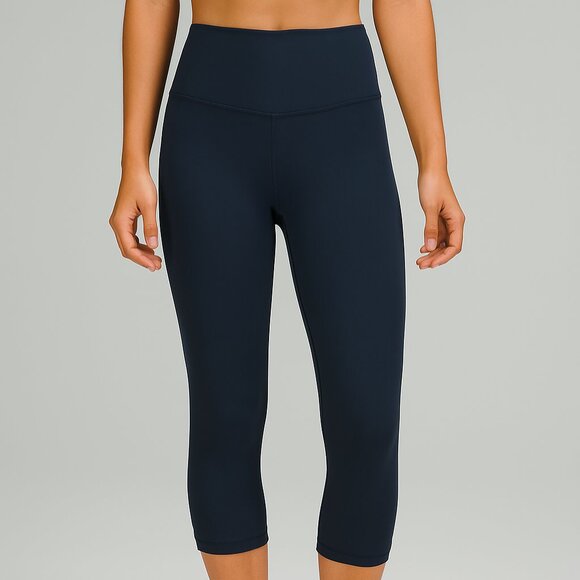 Lululemon Run Inspire Crop Leggings Navy Blue Size 4 Luxtreme Like New - Picture 1 of 13